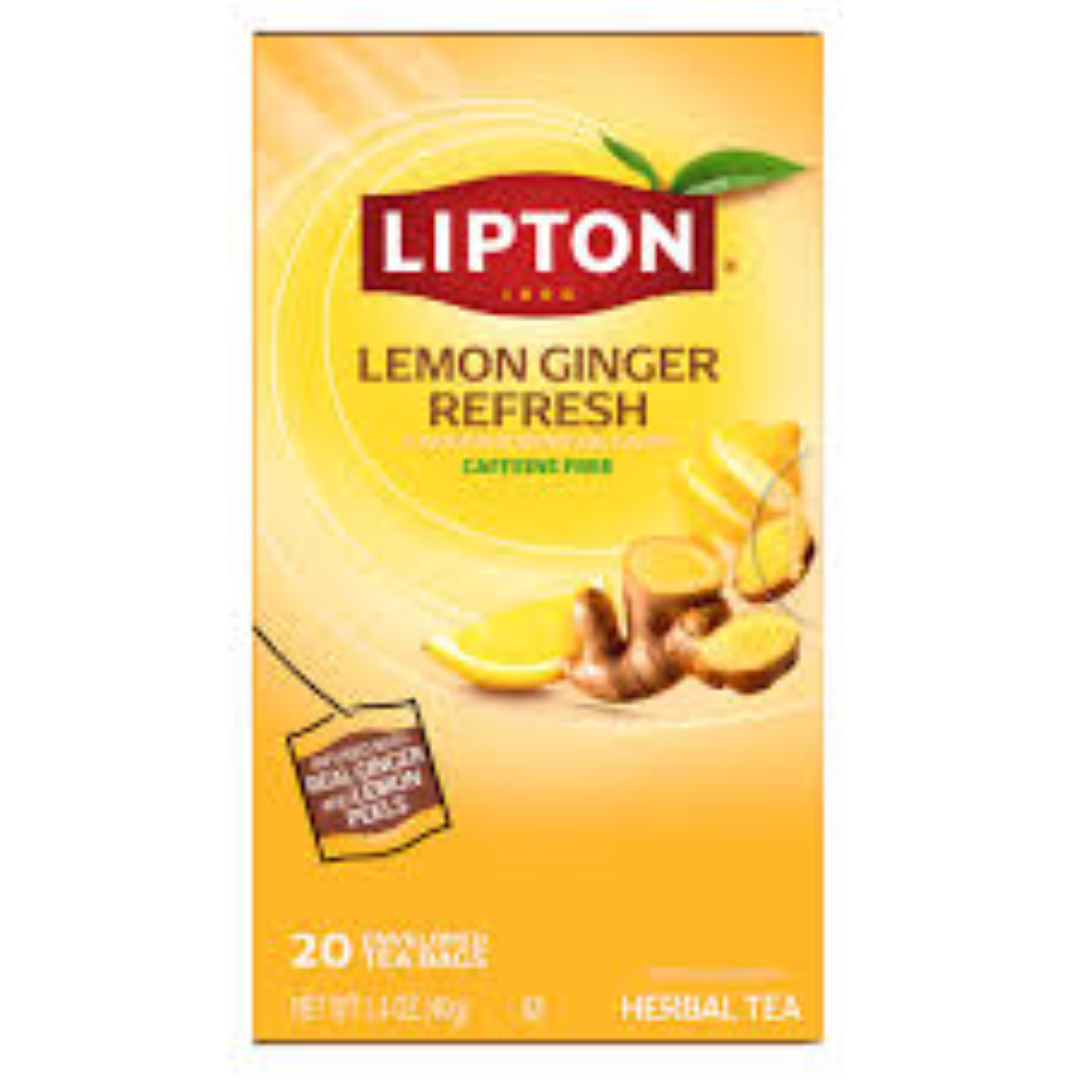 LIPTON UPLIFTING LEMON GINGER HERBAL INFUSION TEA